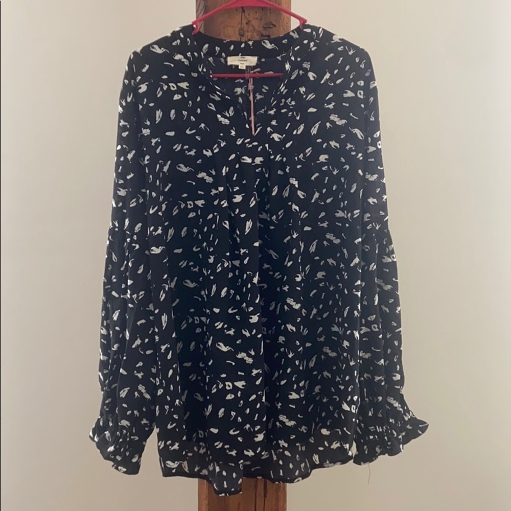 NWT Black and White Blouse